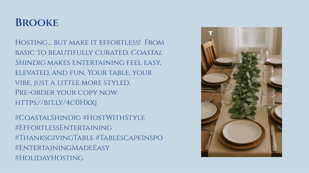 Slide showing my Coastal Shindig reel and caption