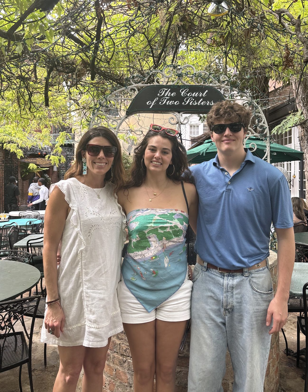 Brooke and friends at the Court of Two Sisters in New Orleans